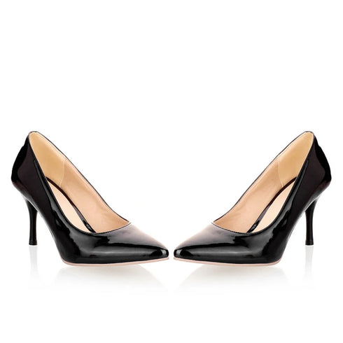 Elegant Pointed Toe Heeled Pumps for Women's Office & Party - Large Size